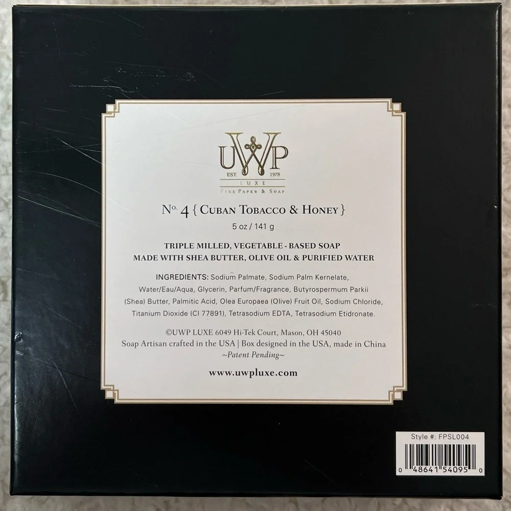 UWP Up with Paper Artisan Crafted LUXE Fine Soap w/ Shea Butter Boxed Soap Trio